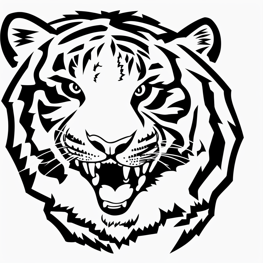 Create Stunning Tiger Cartoons with Simple Line Art