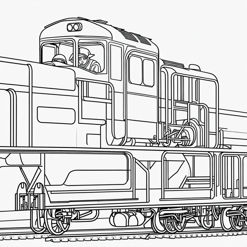 Explore Train Outlines: Perfect for Coloring Fun