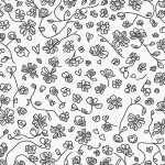 Simple black and white vector line art of hearts and flowers designed for Valentine's Day, featuring bold, clean outlines, perfect for a children's printable coloring page.