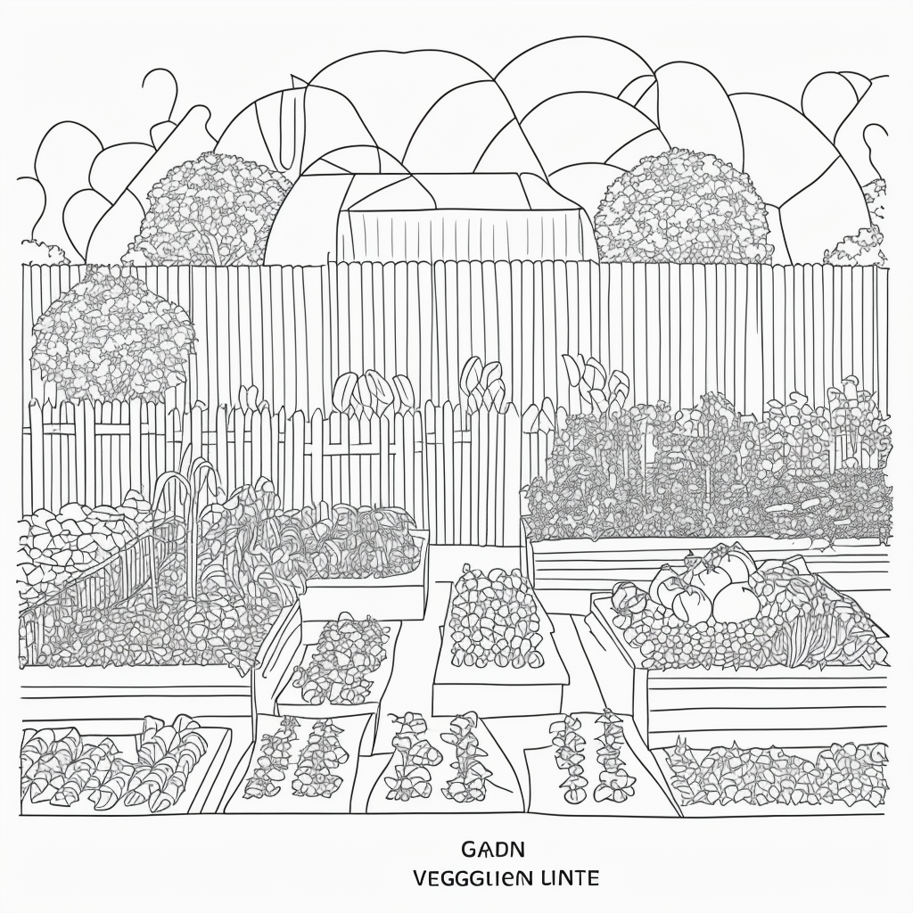 Create Your Own Vegetable Garden Coloring Book Art