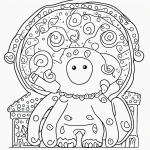 Black and white coloring page of a smiling gingerbread man with clear outlines, perfect for kids to color and bring to life with their creativity.