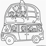Black and white coloring page of a police officer waving beside a patrol car, ideal for kids' creative coloring activities.