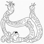 A simple black and white caterpillar coloring page with clear outlines, perfect for kids to color in and enjoy.