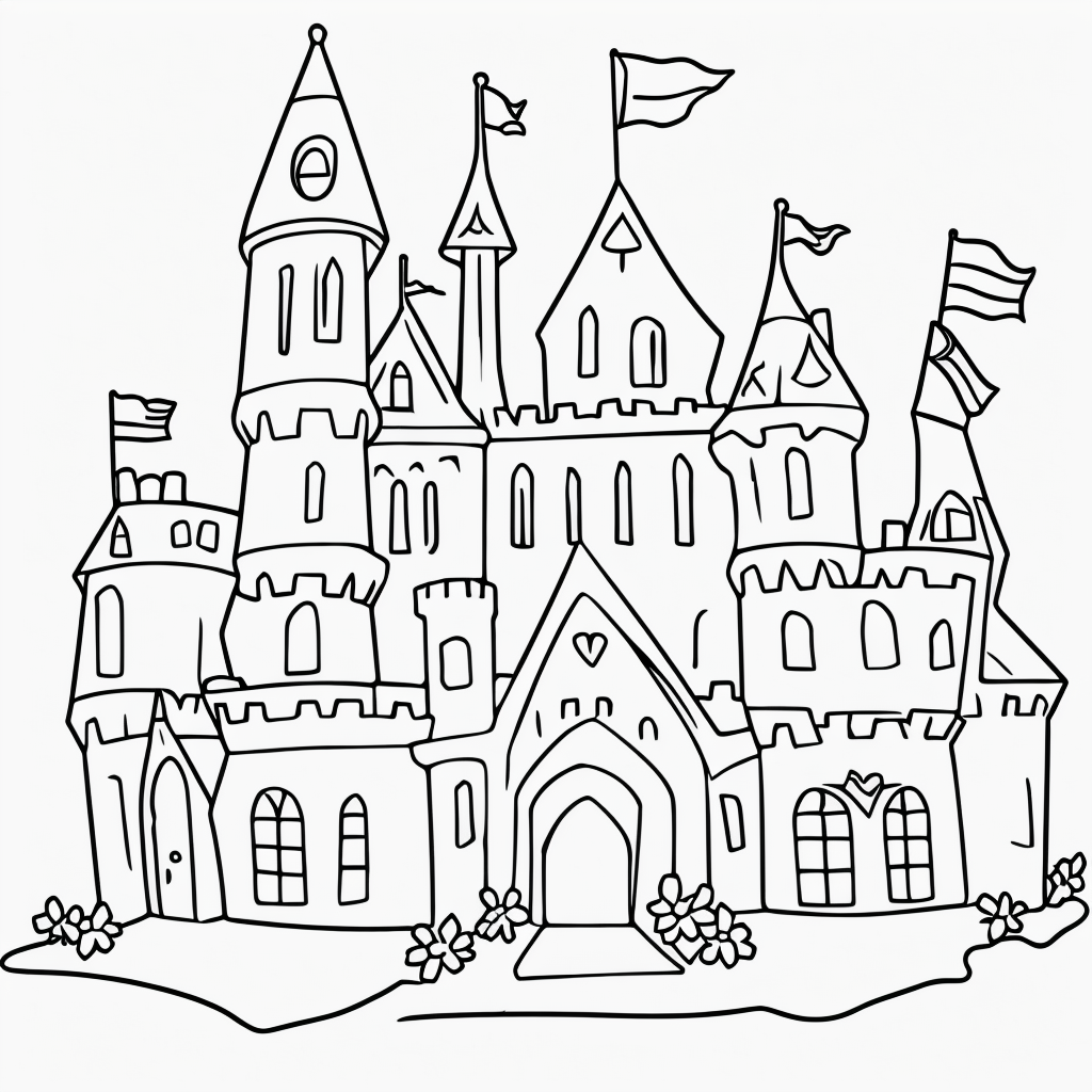 Engage Kids with a Simple Castle Coloring Page