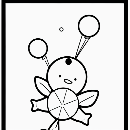 Cute Baby Fish Coloring Page with Bubbles Fun